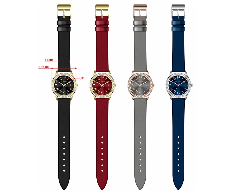 Various color Pu leather watch customized watch