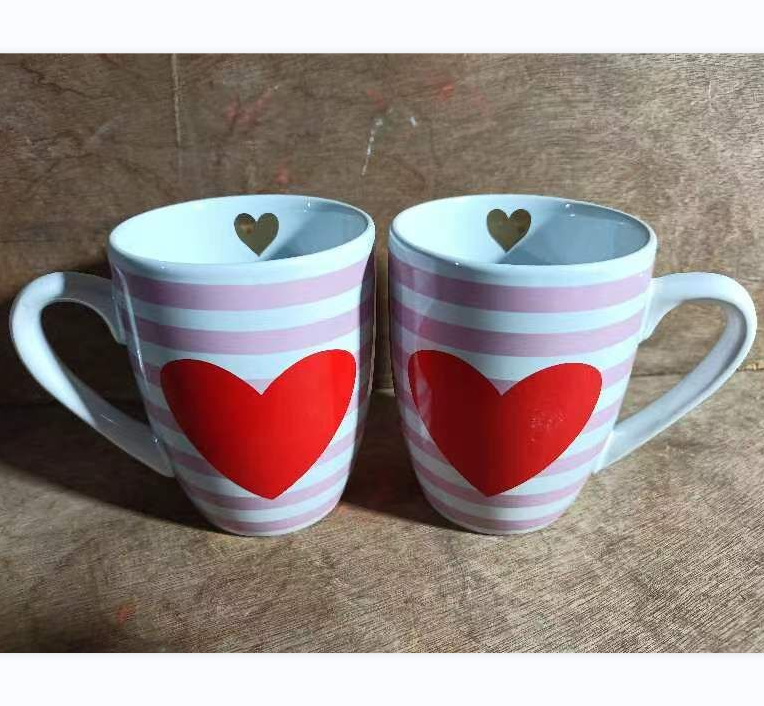 pink ceramic mug
